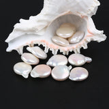 12-13mm Natural Drop Coin Shape Loose Freshwater Pearl