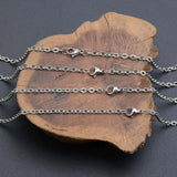12 PCS Stainless Steel Cable Chain Necklace Bulk for Jewelry Making