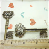 12 pcs Vintage Key Pendant Charms DIY Metal Jewelry Making