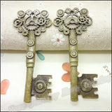 12 pcs Vintage Key Pendant Charms DIY Metal Jewelry Making