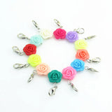 120pcs/lot Rose Flower Charm Dangle Charms DIY Jewelry