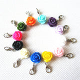 120pcs/lot Rose Flower Charm Dangle Charms DIY Jewelry