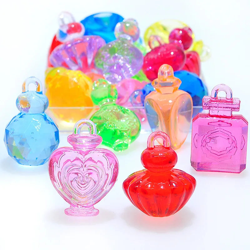 125pcs Perfum Shape Acrylic Necklace Pendants DIY Jewelry