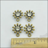 128pcs Vintage Flower Charms Antique Bronze DIY Metal Jewelry Making