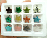 12PC/lot Mixed Natural Stone Five-pointed star Pendant Necklace Beads