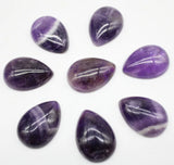12PCS Amethysts Water Drop Cabochons for DIY Jewelry Making