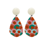 12 Pairs Acylic Dangle Earrings Colorful Drop Earrings