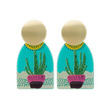 12 Pairs Acylic Dangle Earrings Colorful Drop Earrings