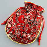 Chinese Wind Silk Brocade Jewelry Bag 4pc/lot, 12X15cm