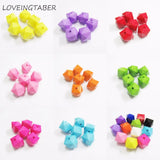 Acrylic Solid Faceted Cube Beads For Jewelry Making