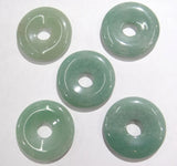 12pcs 30mm Unakite GoldSand Aventurine Stone Donuts Pendant for Jewelry Making