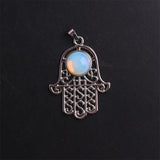 12pcs Buddha Hand of God Natural Stone Crystal Charms Pendants