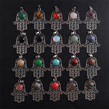 12pcs Buddha Hand of God Natural Stone Crystal Charms Pendants