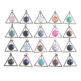 12pcs Natural Stone Deathly Hallows Charms Pendants for Jewelry Making