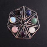 12pcs Natural Stone Deathly Hallows Charms Pendants for Jewelry Making
