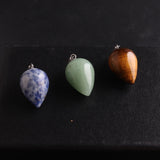 Natural Stone Water Drop Crystal Pendant Necklace