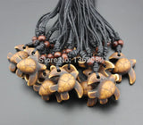 12pcs Hawaiian Turtles Pendant Wood Beads Surfing Necklace YN300