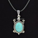 12pcs Sea Turtles Stone Pendants Necklace Gift