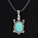 12pcs Sea Turtles Stone Pendants Necklace Gift