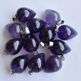 12pcs Amethyst Cone Shape Pendants for Jewelry Making