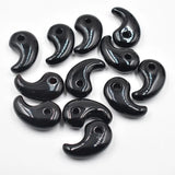12pcs Natural Stone Agates Magatama Charm Pendants