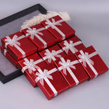 12pcs Pink Cardboard Jewelry Packaging Box - Earrings Ring Necklace Gift Wedding