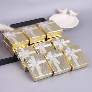 12pcs Pink Cardboard Jewelry Packaging Box - Earrings Ring Necklace Gift Wedding