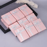 12pcs Pink Cardboard Jewelry Packaging Box - Earrings Ring Necklace Gift Wedding