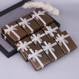 12pcs Pink Cardboard Jewelry Packaging Box - Earrings Ring Necklace Gift Wedding