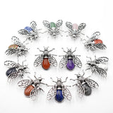 Natural Rose Quartz Bee Necklace Pendant for Jewelry Making