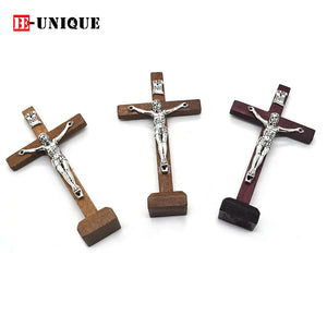 12pcs/lot Wooden cross Desktop Decor Christian Religious ornament