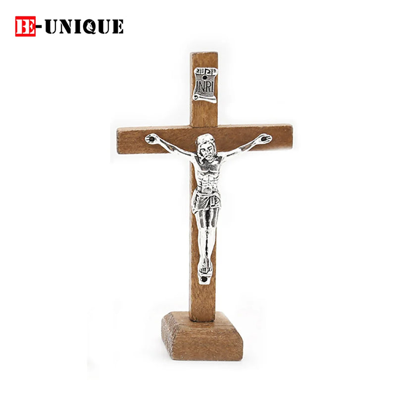 12pcs/lot Wooden cross Desktop Decor Christian Religious ornament