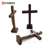12pcs/lot Wooden cross Desktop Decor Christian Religious ornament