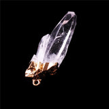12pcs Natural Gem Stone Clear Quartz Crystal Point Pendant Pendulum for Necklace