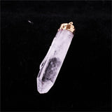 12pcs Natural Gem Stone Clear Quartz Crystal Point Pendant Pendulum for Necklace