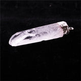 12pcs Natural Gem Stone Clear Quartz Crystal Point Pendant Pendulum for Necklace