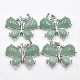 12pcs Natural Stone Amethyst Animal Butterfly Charm Pendant DIY Jewelry