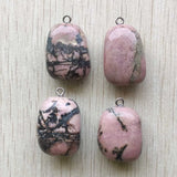 12pcs Rhodochrosite Stone Irregular Shape Pendants for Jewelry Making