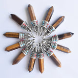 12pcs Natural Stone Pillar Charms Pendants for Jewelry Making