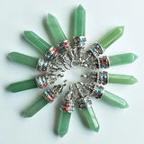 12pcs Natural Stone Pillar Charms Pendants for Jewelry Making