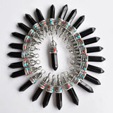 12pcs Natural Stone Pillar Charms Pendants for Jewelry Making
