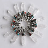 12pcs Natural Stone Pillar Charms Pendants for Jewelry Making