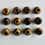 12pcs Tiger Eye Stone Round Beads for Jewelry Making 16mm