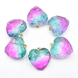 12pcs Crystal Heart Charms Pendants 30mm for Necklace Jewelry Making