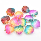 12pcs Crystal Heart Charms Pendants 30mm for Necklace Jewelry Making