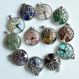 12pcs Natural Amethysts Lapis Tree of Life Pendants
