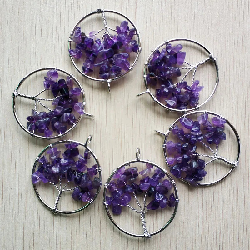 12pcs/lot Tree of Life Wire Wrapped Pendants 50mm for Jewelry Necklace Making