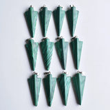 12pcs Malachite Stone Arrow Charms Pendants for Necklace Making
