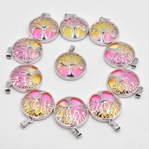 12pcs/lot Tree of Life Glass Beads Pendants for Jewelry Making