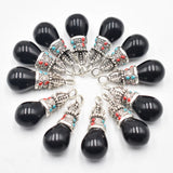 12pcs Amethysts Rose Quartz Pendant for Jewelry Making